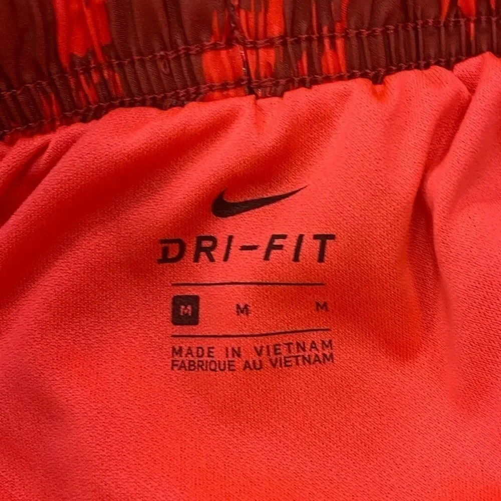 Nike red and coral Dri-FIT Tempo‎ Running Shorts